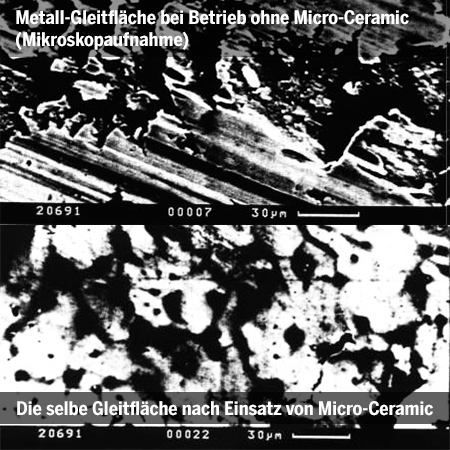 Mikroskopaufnahme Gleitfläche